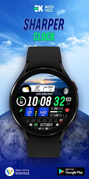 Sharper Clock - Watch Face Screenshot 0