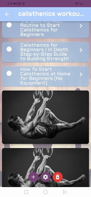 calisthenics workout program Screenshot 1