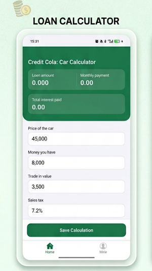 Credit Cola: Car Calculator Screenshot 0