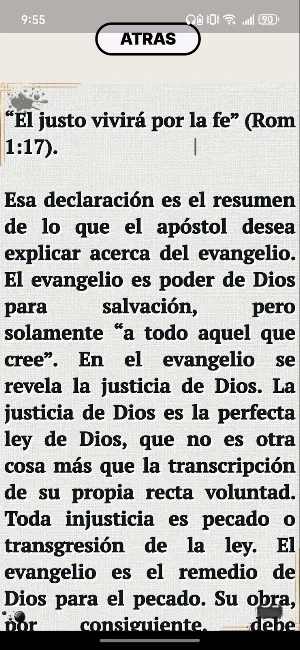 JUSTIFICADOS POR LA FE Screenshot 1