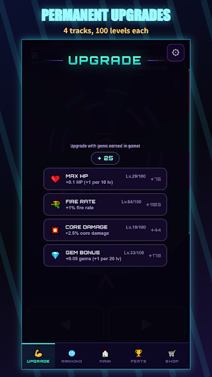 Neon Rotate: Orbit Shooter Screenshot 2