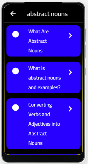 abstract nouns Screenshot 1