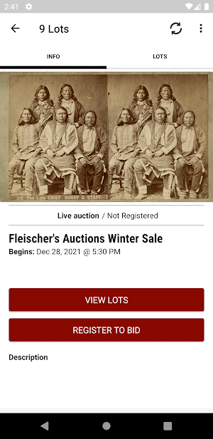 Fleischer's Auctions Screenshot 1
