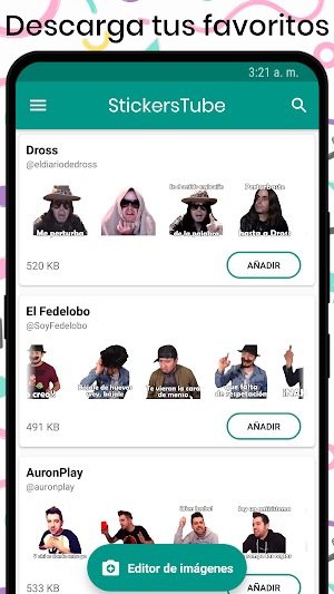StickersTube - Stickers de Youtubers 📺 Screenshot 0