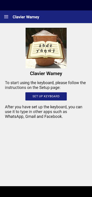 Keyboard for writing in Wamey Screenshot 0