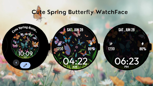 Cute Spring ButterflyWatchFace Screenshot 2
