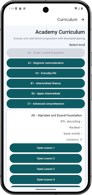 Tashkeel: Learn Arabic A0-C1 Screenshot 2
