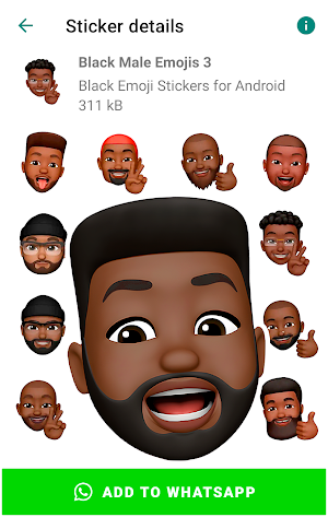 Black Emojis for Android Screenshot 1