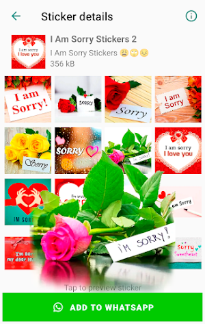 Sorry Stickers for WhatsApp WAStickerApps Screenshot 1