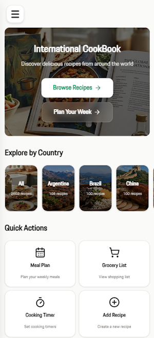 Intl CookBook Screenshot 1