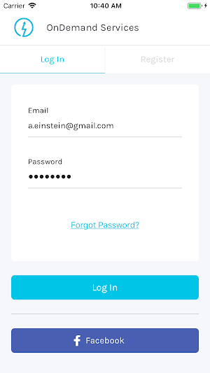 OnDemand Services App Screenshot 1