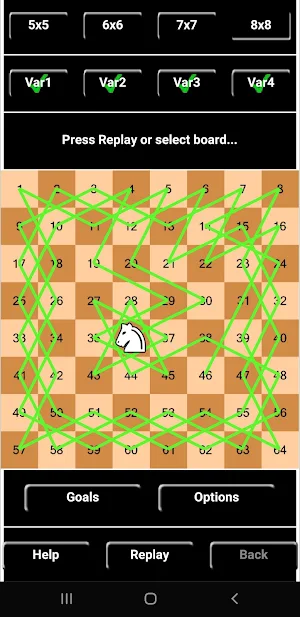 Knights Tour Chess Board Games Screenshot 1