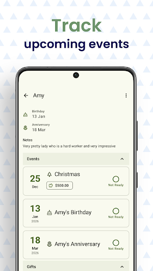 Giftly - Gift Tracker Screenshot 2