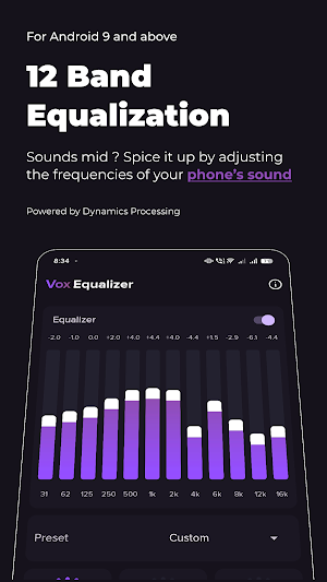 Vox Equalizer - Bass Booster Screenshot 1