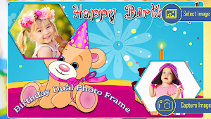 Birthday Dual Photo Frames Screenshot 0