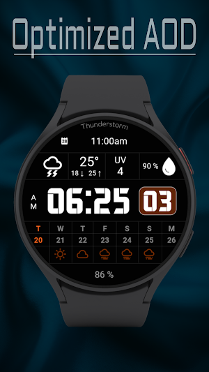 Weather Calendar Face Screenshot 3