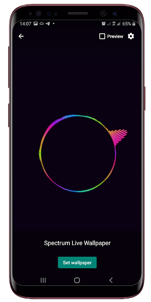 Audio Spectrum Live Wallpaper Screenshot 1