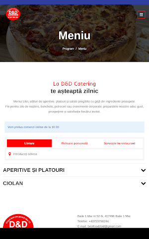 D&D Catering Screenshot 2