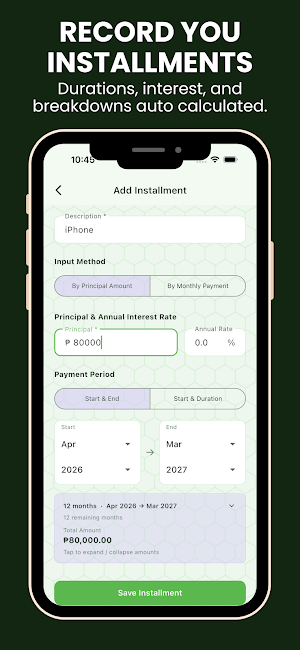 Tortol - Installments Tracker Screenshot 3