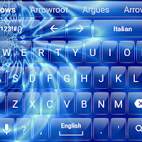 Keyboard Theme Glass Blue Wave