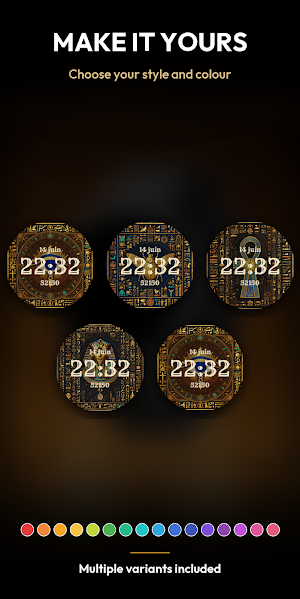 Égyptien – Gold Watch Face Screenshot 1