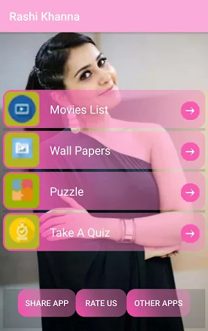 Rashi Khanna - Wallpapers,Movies,Puzzle Screenshot 0