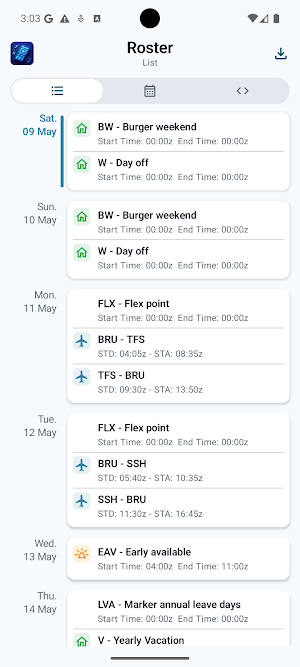 Aircrew FlightMate Screenshot 1