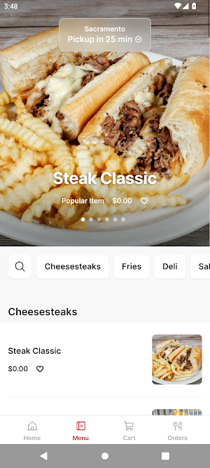 Bruchi's CheeseSteaks Screenshot 1