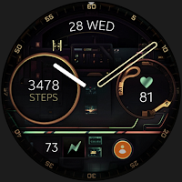 RetroFuture analog watch face