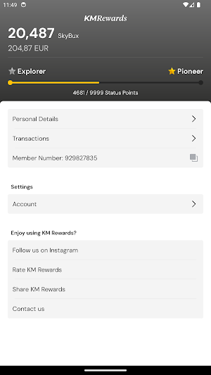 KM Rewards Screenshot 3