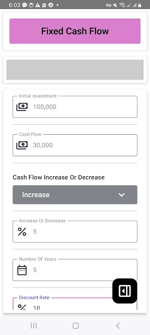 Payback Period Calculator Screenshot 1