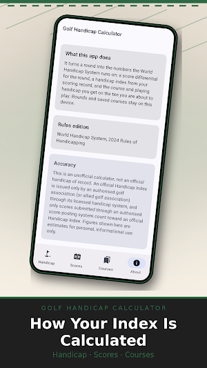Golf Handicap Calculator Screenshot 3