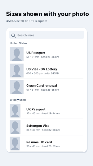 Passport Photo - IDPhotoPass Screenshot 0