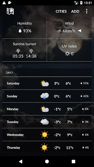 Romania Weather Screenshot 1