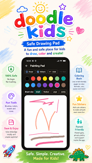 Doodle Kids Safe Drawing Pad Screenshot 3