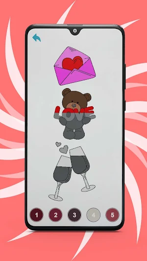 Valentine Love Pixel Art Color Screenshot 2