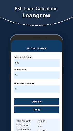 LoanGrow - EMI Loan Calculator Screenshot 0