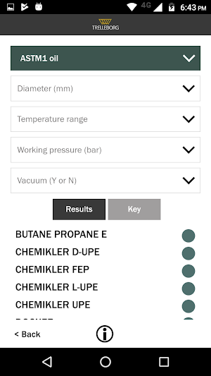 Chemical Hose Selector Screenshot 1