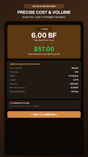Board Foot Calculator Screenshot 3