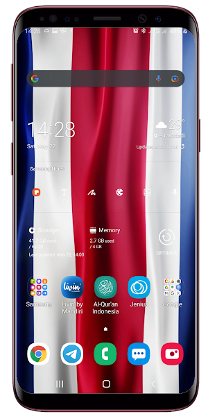 Costa Rica Flag Live Wallpaper Screenshot 2
