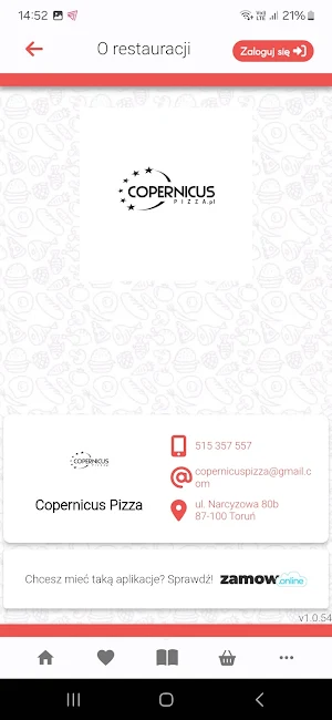 Copernicus Pizza Toruń Screenshot 3