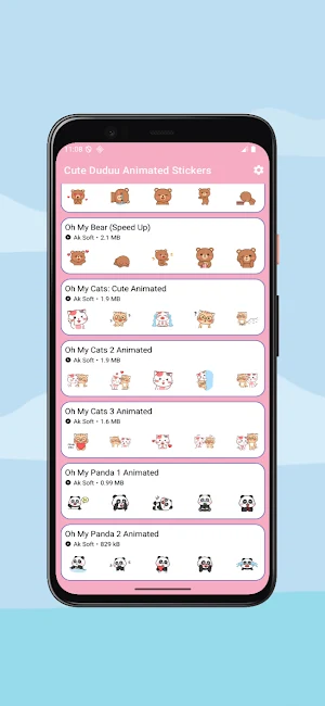 Cute Duduu Animated Stickers Screenshot 1