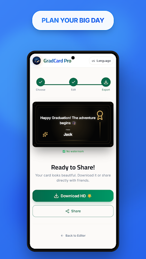 GradCard: Graduation Cards Screenshot 1