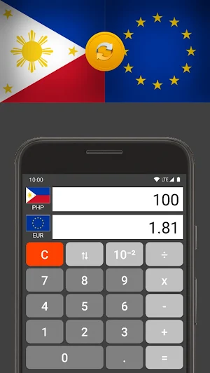 Euro / Philippine Peso Screenshot 1