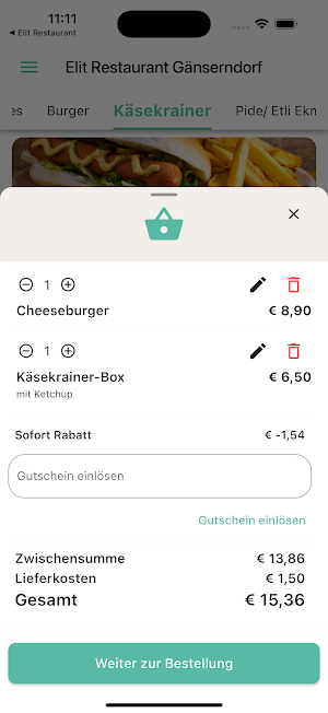Elit Restaurant Gänserndorf Screenshot 2
