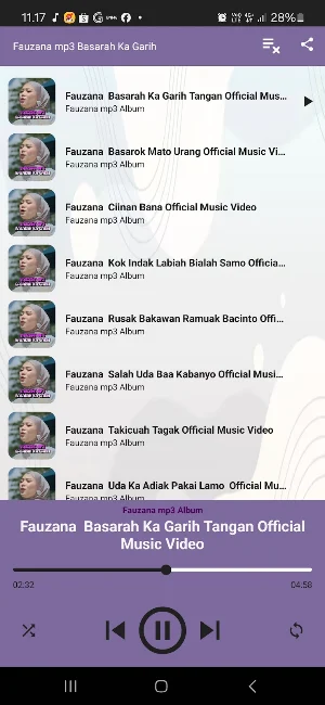 Fauzana mp3 Basarah Ka Garih Screenshot 2