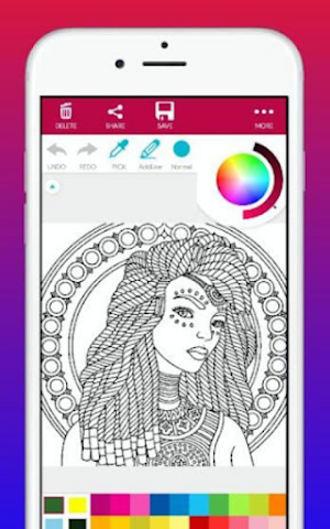 African Girl Coloring book Screenshot 1