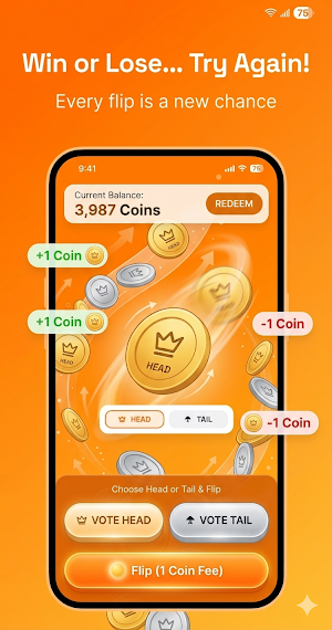 ​Flipavo: Coin Flip & Earn Screenshot 1