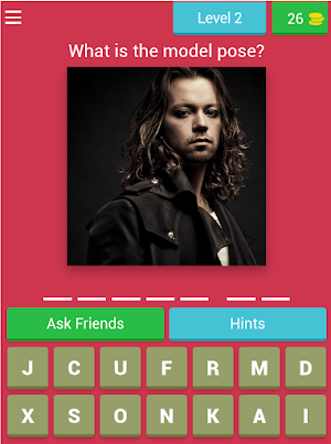 Hot Guys Photo & Pose Quiz Screenshot 2