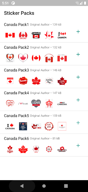Canada Flag Stickers Screenshot 1